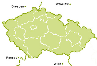 Kaart van Tsjechië